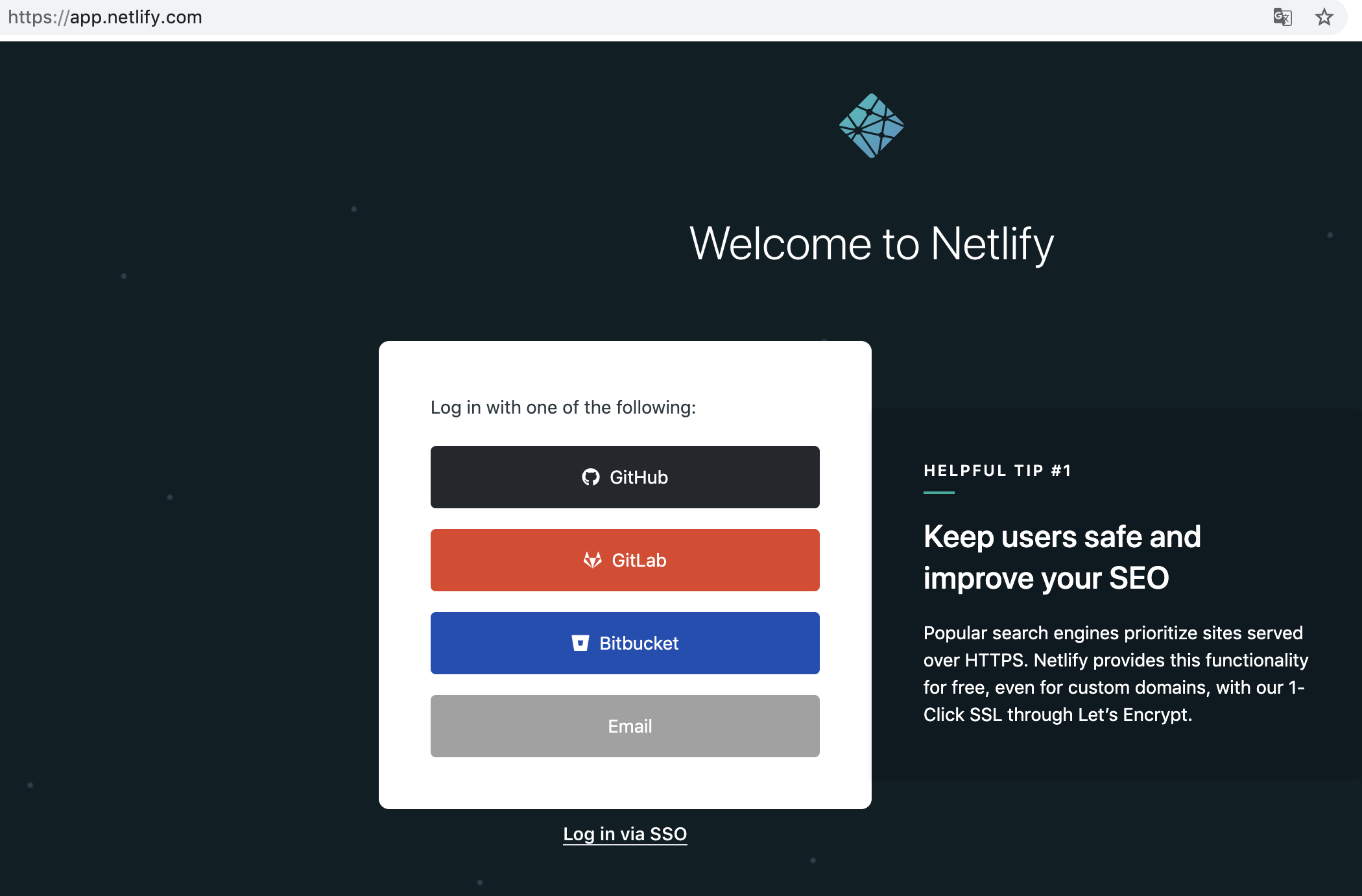 用GitHub的账号登录Netlify